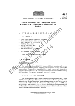 Effective Date of Deletion 2 April 2014