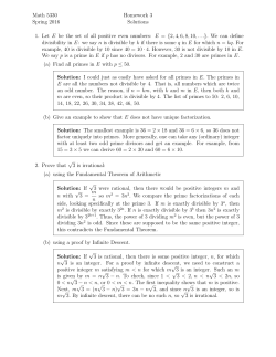 Math 5330 Spring 2016 Homework 3 Solutions 1. Let E be the set of