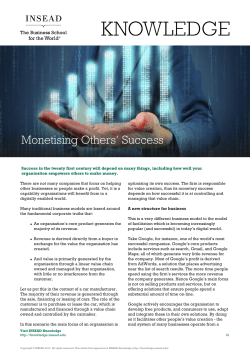 Monetising Others` Success