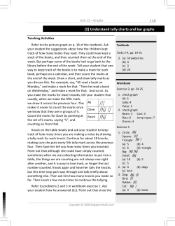 (2) Understand tally charts and bar graphs