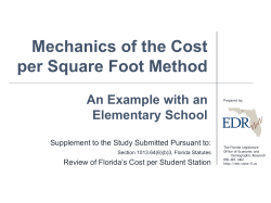 Example: Mechanics of the Cost per Square Foot Method