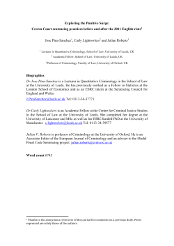 Exploring the punitive surge: Crown Court sentencing practices