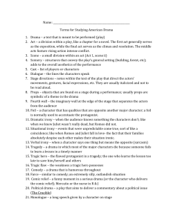American Drama Terms - Effingham County Schools