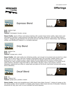 Offerings - Herkimer Coffee