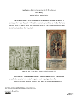 Applications of Linear Perspective in the Renaissance