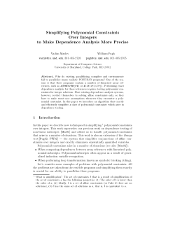 Simplifying Polynomial Constraints Over Integers to Make