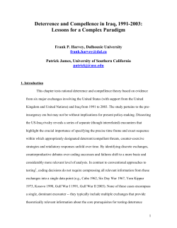 Deterrence and Compellence in Iraq, 1991-2003
