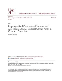 A Lease Will Not Convey Rights in Common Properties