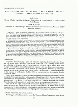 melting-refreezing at the glacier sole and the isotopic composition of