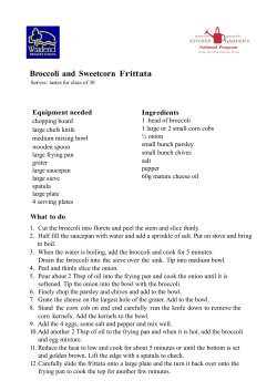 Broccoli and Sweetcorn Frittata