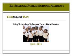 Technology Plan - Shabazz Public School Academy