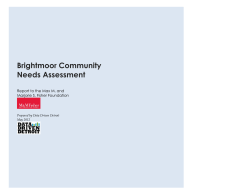 Brightmoor Community Needs Assessment
