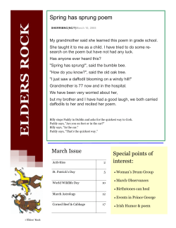 Spring has sprung poem