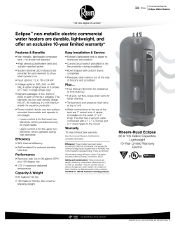 Eclipse&trade; non-metallic electric commercial water