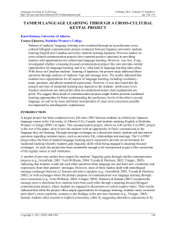 Tandem Language Learning through a Cross