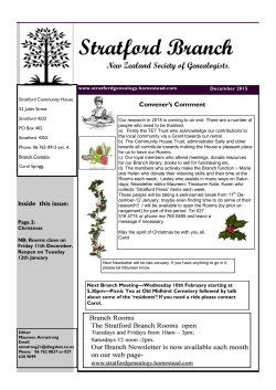 Stratford Branch - Stratford Genealogy