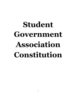 Student Government Association Constitution