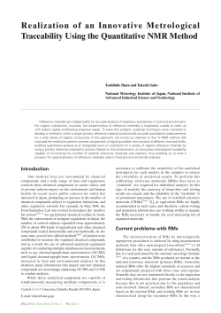 Realization of an Innovative Metrological Traceability Using the