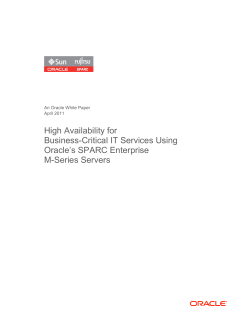 High Availability for Business-Critical IT Services Using Oracle`s