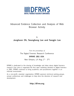 Advanced Evidence Collection and Analysis of Web Browser