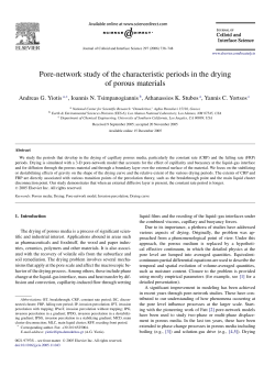 Pore-network study of the characteristic periods in the drying of