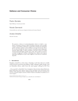 Salience and Consumer Choice