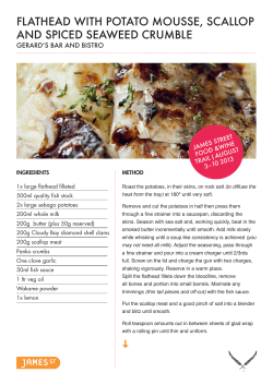 flathead with potato mousse, scallop and spiced