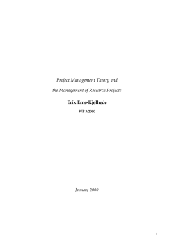 Project Management Theory and the Management of Research