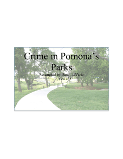 Crime in Pomona`s Parks