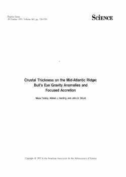 Crustal Thickness on the Mid-Atlantic Ridge: Bull`s Eye Gravity