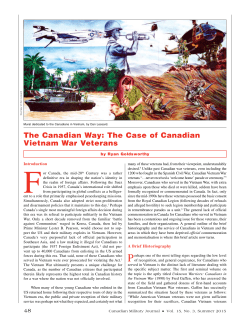 The Canadian Way: The Case of Canadian Vietnam War Veterans