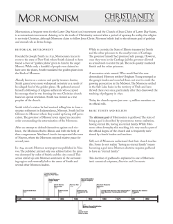 Mormonism - Faith Lutheran Church