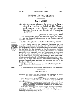 LONDON NAVAL TREATY.