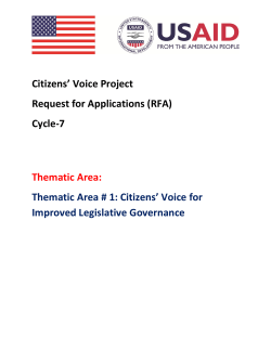 Citizens` Voice for Improved Legislative Governance