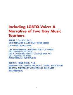 Including LGBTQ Voice: A Narrative of Two Gay Music Teachers