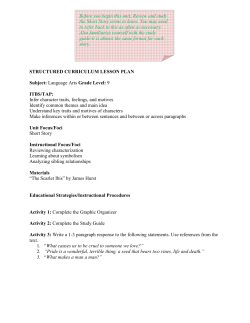 Short Stories Syllabus