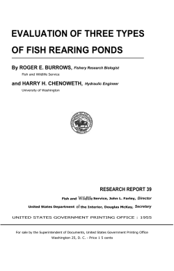 evaluation of three types of fish rearing ponds