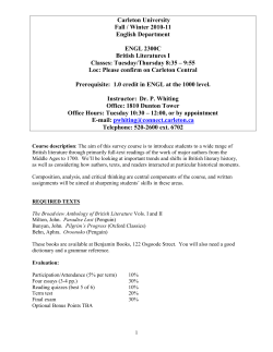 ENGL 2300C - Carleton University