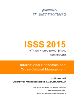 Fachhochschule Schmalkalden / University of Applied Sciences