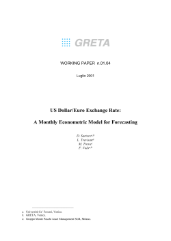 US Dollar/Euro Exchange Rate: A Monthly Econometric