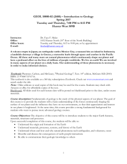 Introduction to Geology - Hunter College, Department of Geography