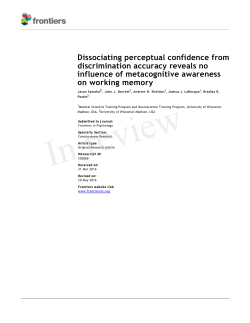 Dissociating perceptual confidence from discrimination accuracy
