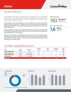 Extended Fact Sheet - ConocoPhillips Alaska