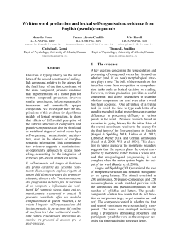 evidence from English (pseudo)compounds