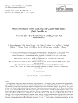 Main active faults in the Granada and Guadix-Baza Basins