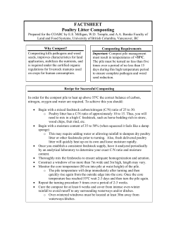 FACTSHEET Poultry Litter Composting