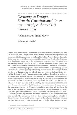 How the Constitutional Court unwittingly embraced EU demoi