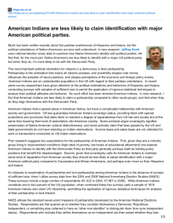 American Indians are less likely to claim identification with major