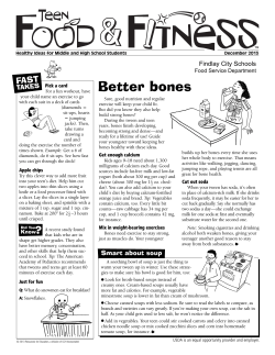 Better bones - Findlay City Schools
