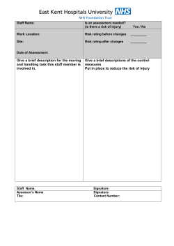 Give a brief description for the moving and handling task this staff